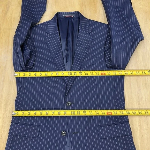 Tommy Hilfiger Suit Mens 38R Modern Fit Wool Blend Stretch Pants 32x31 Navy